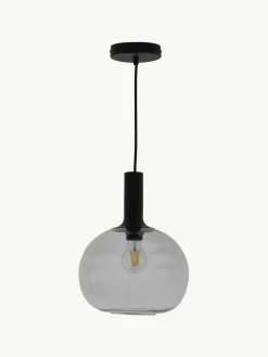 Kleine hanglamp Alton van rookglas