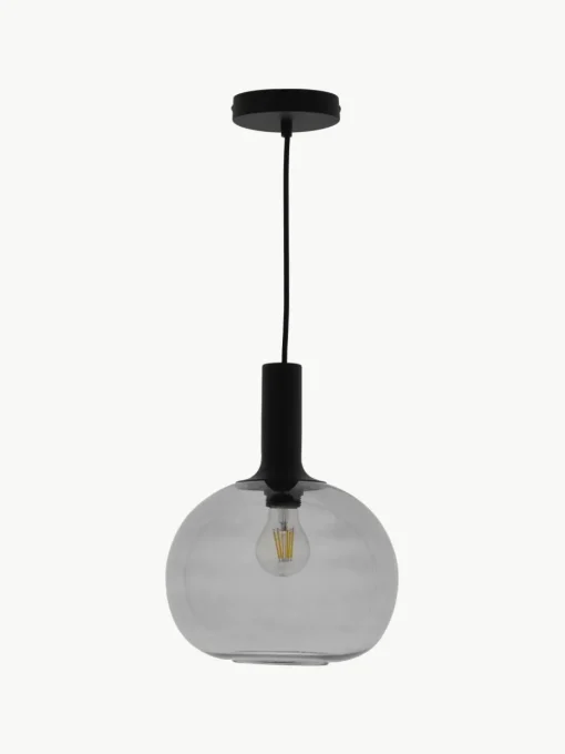 Kleine hanglamp Alton van rookglas