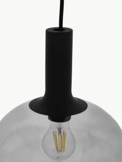 Kleine hanglamp Alton van rookglas