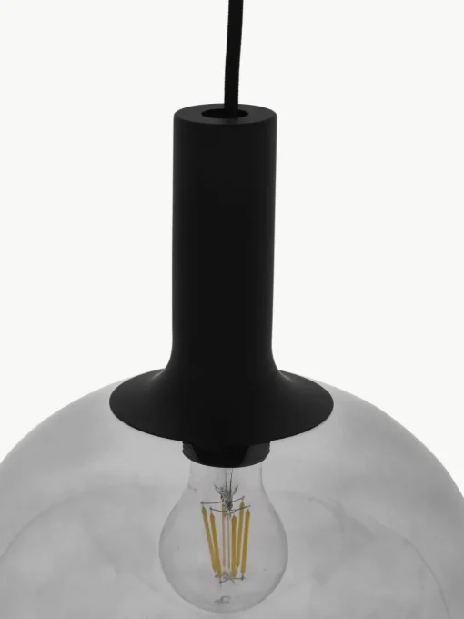 Kleine hanglamp Alton van rookglas