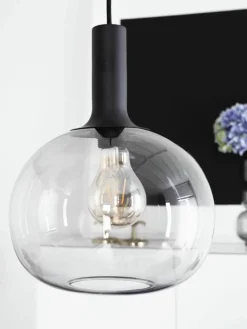 Kleine hanglamp Alton van rookglas