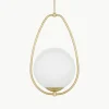 Kleine hanglamp Avalon van opaalglas