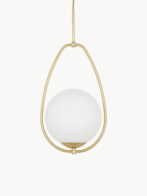 Kleine hanglamp Avalon van opaalglas