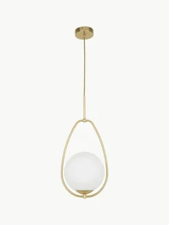 Kleine hanglamp Avalon van opaalglas