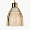 Kleine hanglamp Gleaming Gold van glas