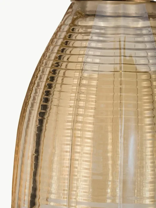 Kleine hanglamp Gleaming Gold van glas