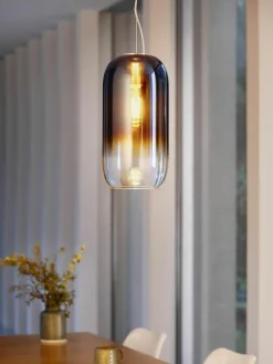 Kleine hanglamp Gople, mondgeblazen