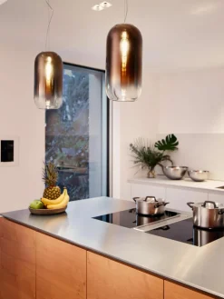 Kleine hanglamp Gople, mondgeblazen