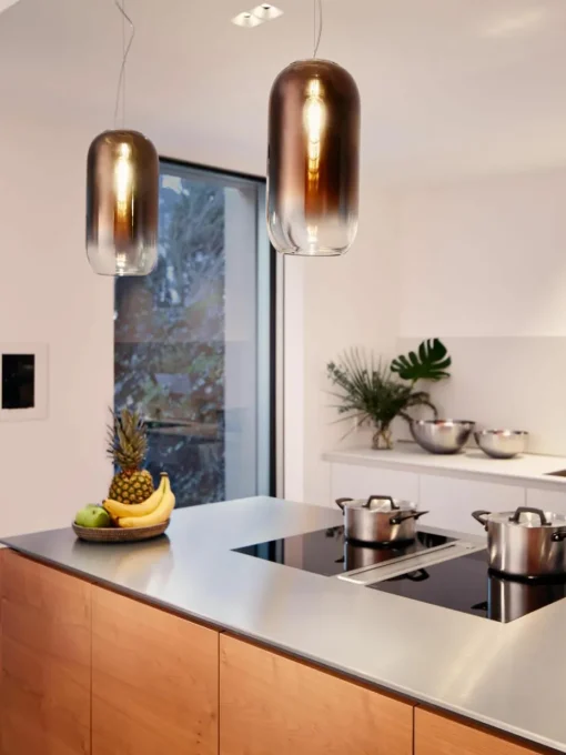 Kleine hanglamp Gople, mondgeblazen