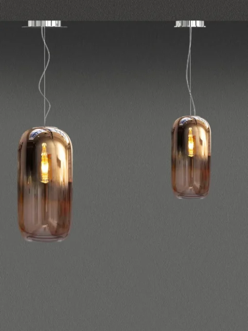 Kleine hanglamp Gople, mondgeblazen