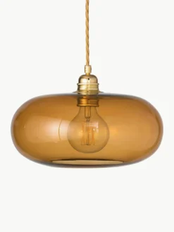 Kleine hanglamp Horizon, mondgeblazen