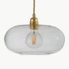 Kleine hanglamp Horizon, mondgeblazen
