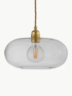 Kleine hanglamp Horizon, mondgeblazen