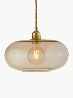 Kleine hanglamp Horizon, mondgeblazen