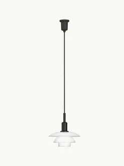 Kleine hanglamp PH 3/3, mondgeblazen