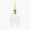 Kleine hanglamp Prisma van glas