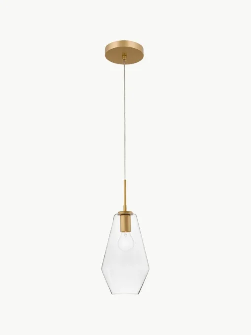 Kleine hanglamp Prisma van glas