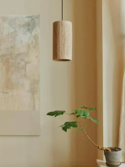 Kleine hanglamp RO van jute, Ø 15 cm