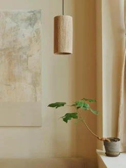 Kleine hanglamp RO van jute, Ø 30 cm