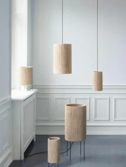 Kleine hanglamp RO van jute, Ø 23 cm