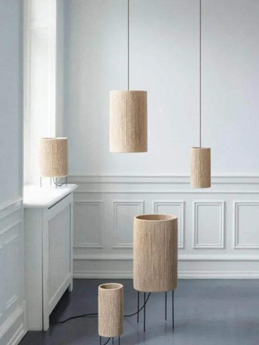 Kleine hanglamp RO van jute, Ø 23 cm