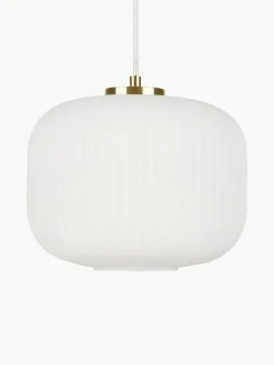Kleine hanglamp Sober met glazen lampenkap