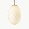 Kleine hanglamp Twist, mondgeblazen