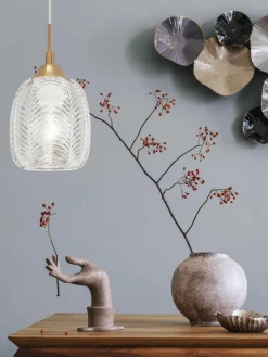 Kleine hanglamp Vario van gesatineerd glas
