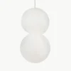 Kleine hanglamp Zero van glas en beton