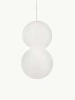 Kleine hanglamp Zero van glas en beton