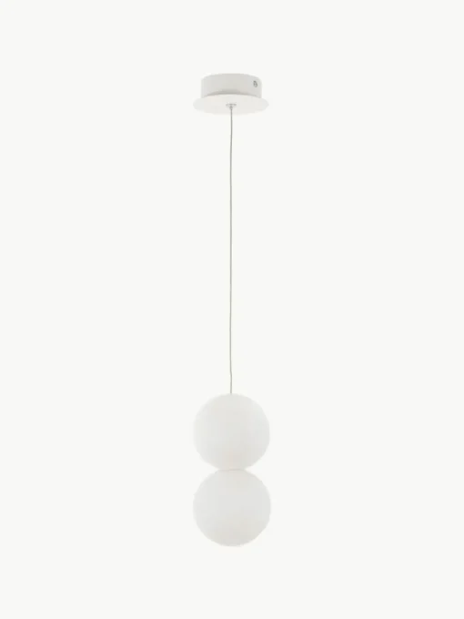 Kleine hanglamp Zero van glas en beton