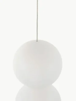 Kleine hanglamp Zero van glas en beton
