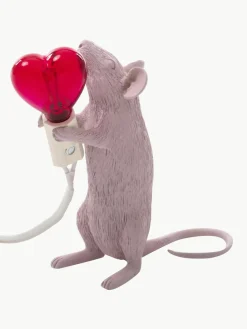 Kleine LED tafellamp Mouse met USB-aansluiting