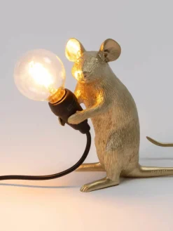 Kleine LED tafellamp Mouse met USB-aansluiting