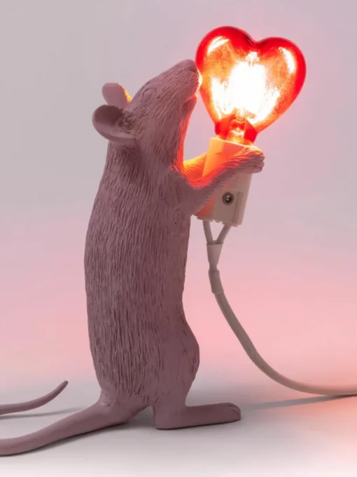Kleine LED tafellamp Mouse met USB-aansluiting