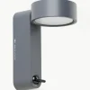 Kleine LED wandlamp Toggle met verstelbare lampenkap