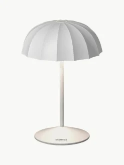 Kleine mobiele LED outdoor tafellamp Ombrellino, dimbaar
