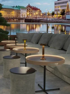 Kleine mobiele LED outdoor tafellamp Boro, dimbaar