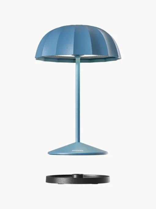 Kleine mobiele LED outdoor tafellamp Ombrellino, dimbaar