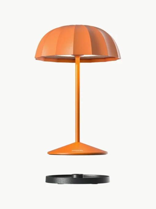 Kleine mobiele LED outdoor tafellamp Ombrellino, dimbaar