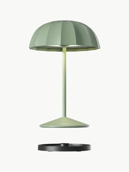 Kleine mobiele LED outdoor tafellamp Ombrellino, dimbaar