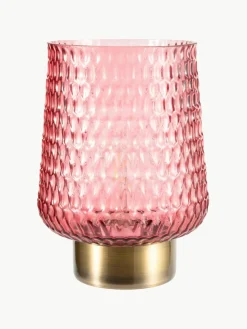 Kleine mobiele LED tafellamp Rose Glamour met timerfunctie
