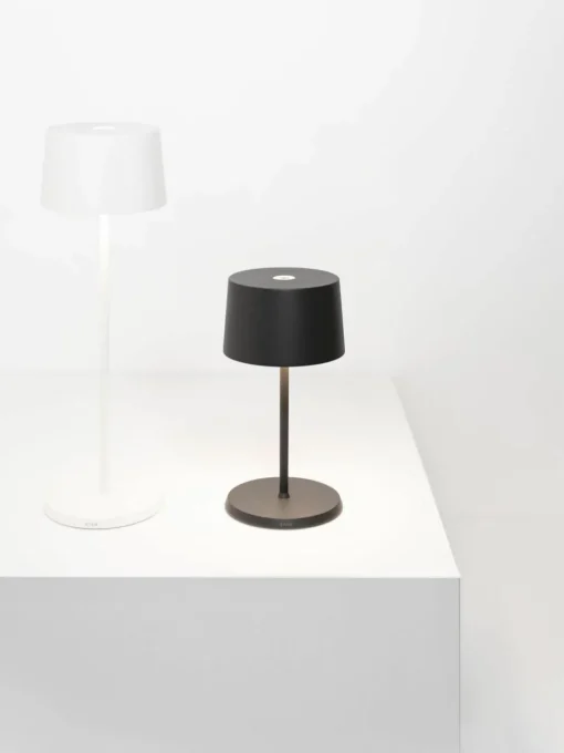 Kleine mobiele LED tafellamp Olivia Pro, dimbaar