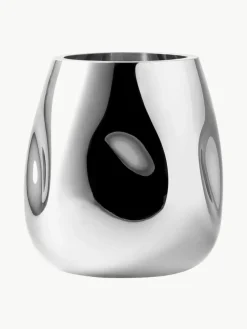 Kleine mondgeblazen glazen vaas Mirror, H 17 cm