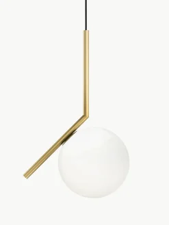 Kleine mondgeblazen hanglamp IC Lights, H 47 cm