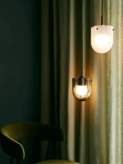 Kleine mondgeblazen hanglamp Seine