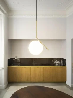 Kleine mondgeblazen hanglamp IC Lights, H 47 cm