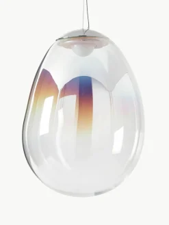 Kleine mondgeblazen LED hanglamp Stellar Nebula, dimbaar, Ø 22 cm