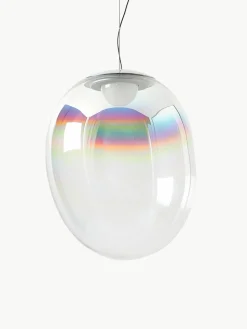 Kleine mondgeblazen LED hanglamp Stellar Nebula, dimbaar, Ø 30 cm