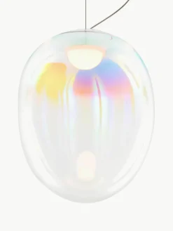 Kleine mondgeblazen LED hanglamp Stellar Nebula, dimbaar, Ø 16 cm